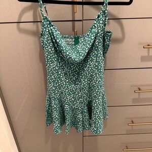 Floral Green Women's Top